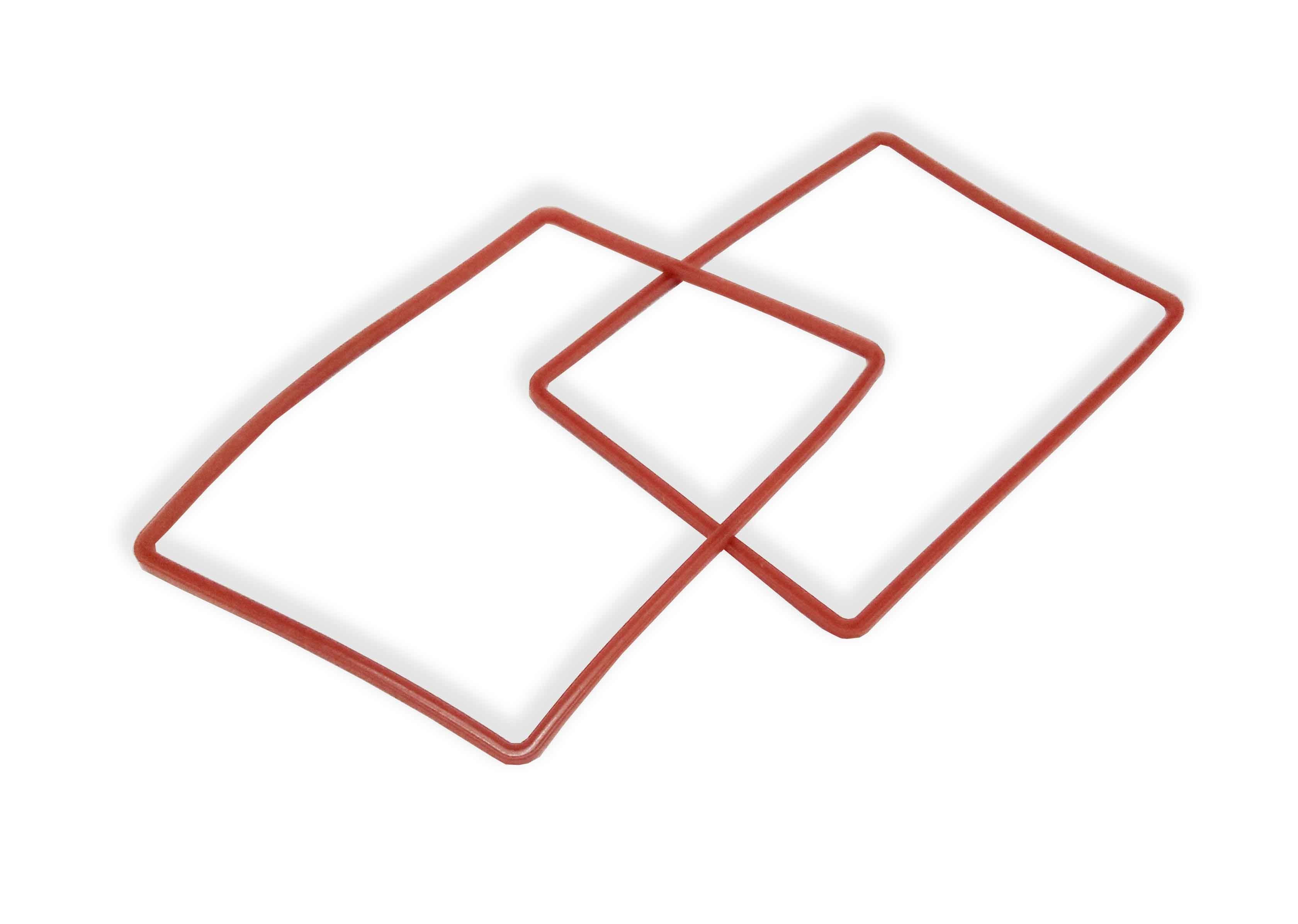 Custom Molded Silicone Rubber Gasket , Square Rubber Seal Anti Aging